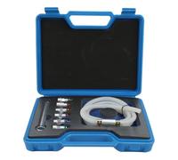 Huudngeje Metal Sturdy Brake Bleeder Spanner with 1 Drain Hose Wrench Kit 6 Adapters Universal for Car for Light Truck
