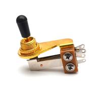 Huudngeje Metal Tip 3 Way Guitar Switch Metal Guitar Pickup Selector Toggle Switch L Type for Electric Guitar Parts Gold