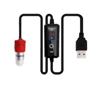 Huudngeje Mini Aquarium Heating Rod Small Fish Tank Mini Heater USB Charging Thermostat Heater 15-34℃ Adjustable Temperature 15W