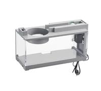 Huudngeje Mini Fish Tank Aquarium StarterKits Mute Water Flow Filter Mini Landscape Fish Tank Office Desktop Decoration A