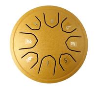 Huudngeje Mini Hollow Drum 4.5 Inch 8 Tone Hollow Drum Steel Tongue Drum Percussion Instrument Children'S Music Yellow