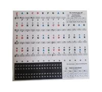 Huudngeje Multicolor Piano Keyboard Stickers, Bold Letter Piano Stickers, Very Suitable for Children to Learn Piano