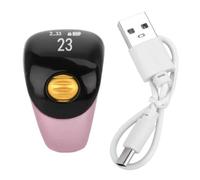 Huudngeje Portable Ring Type Ball Finger Counter Rechargeable Via Type C Adjustable OLED Screen Mini Counter with Battery Display Pink