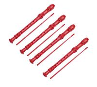 Huudngeje Red ABS Recorder Treble 8-Hole Musical Instrument Flute Children Adult Beginners Entry-Level Flute Instrument