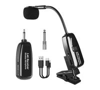Huudngeje Saxophone Wireless Microphone System,2.4G Transmitter & Receiver for,164FT Range,Plug & Play