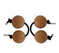 Huudngeje Shaker 2 Pairs Cork Kashaka Shaker Asalato Ball Instrument Percussion Instrument Classical African Balls for Music