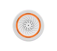 Huudngeje Tuya ZigBee Smart Siren Alarm Sound & Light Siren Temperature Humidity Sensor Home Security Alarm for Tuya