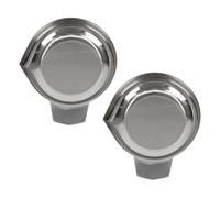 Huudngeje Weigh Boats Scale 2pcs Weighing Boats Stainless Steel Scale Tray Weighing Plate Lab Dish Containers Weight Tray