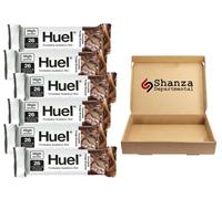 Huuel Complete Nutrition Bar, 55g Bars, High Protein Bar, Plant-Based Protein Bars, Low Sugar, High Fibre, High-Protein Snack with Vegan Choc Under 200 Calories (6 Bars, Chocolate Fudge Brownie)