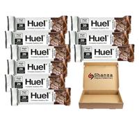 Huuel Complete Nutrition Bar, 55g Bars, High Protein Bar, Plant-Based Protein Bars, Low Sugar, High Fibre, High-Protein Snack with Vegan Choc (9 Bars, Fudge Brownie)