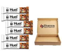 Huuel Complete Nutrition Bar Chocolate Caramel - 6 x 55g High Protein Plant-Based Snack Bars | Low Sugar, High Fibre, Vegan Chocolate, Under 200 Calories