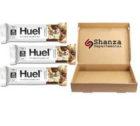 Huuel Complete Nutrition Bar Chocolate Chip Cookie Dough - 3 x 55g High Protein Plant-Based Snack Bars | Low Sugar, High Fibre, Vegan, Under 200 Calories