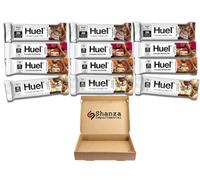 Huuel Complete Nutrition Bar Chocolate Variety Bundle - 12 x 55g High Protein Plant-Based Snack Bars | Low Sugar, High Fibre, Vegan, Under 200 Calories