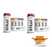 Huuel Daily A-Z Vitamins Energy Drink Selection Box 24 x 330ml Cans (2 x 12 Pack) - Mixed Variety Pack, Sparkling Functional Drink with Electrolytes, Plant-Based, No Added Sugar