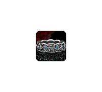 HUUGVBCO Fashion Jewelry Vintage Silver Cat's Eye Stone Wolf Totem Guard Ring Cross Line Crystal Wolf Ring for Street Jewelry Women Men Size 6-13(12)