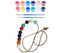 HUUiWAA Camp Half Blood Necklace 10 colorful DIY Set Colorful Painted Wooden Bead Necklace