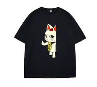huUKH7HGT Dandadan Turbo Granny Cat T-Shirt Black L