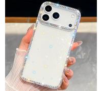 HUUMAGIC Glitter Shining Diamonds Stars Case for Iphone 17 Air 16 15 14 13 Plus Luxury Full Rhinestones Candy Jelly Hard Cover(for iPhone17 Pro Max/Glitter Clear)