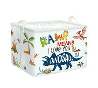 HUUMONSS Cute Dinosaur Storage Basket for Parents Organizing Kids Toys Clothes Large Dragon Boys Gift Toy Box Box Bin Laundry Hamper for Bathroom Shower,Boho Words,36L