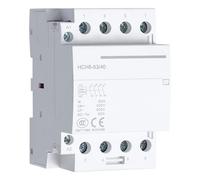 HUUOQIWY Household Small Single-Phase AC Contactor HCH8-20A 25A 32A 40A 63A 100A 2P 4P 230V Modular ContactorAutomat Rail Mute 1Pcs(4NC-110V)