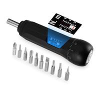 HuuppHip 1/4" Drive Torque Wrench Screwdriver Set 1-6Nm, 12-Piece High Precision ±4% S2 Steel Bits Kit for Bicycle Maintenance & Household Repair, Road Bikes and Mountain Bikes