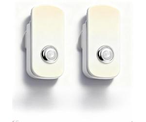 HuuppHip 2 Pack Night Light Plug in Wall,Motion Sensor Night Light with Warm & White Lgiht,2 in 1 Rechargeable Emergency Light for Hallway Side & Emergency Torch,4m Sensor Distance,20m Light Spread