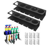 HuuppHip 2 Pack Spray Bottle Holder, Silicone Tube Holder with 5 Holes 6 Slot, Sealant Rack Organiser Wall Mounted Power Tool Organiser, Garden Tool Rack for Garage Workplace