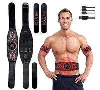 HuuppHip EMS Electric Muscle Stimulator Ab Trainer with Full-Body Muscle Toning Abs Workout Equipment for Men and Women Home Use and Gym Fitnes