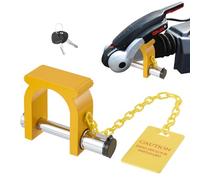 HuuppHip Heavy Duty Caravan Hitch Lock,Trailer Hitch Lock with High Security Anti-Theft for ALKO AKS1300/2004/3004 & AK130/160,U-Bolt Reinforced Steel Trailer Protection