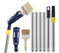 HuuppHip Multi Angle Paint Brush Extender Extension Pole Attachments, 1.7m Paint Roller Extension Pole with Paint Brush, 180° Rotation Paint Roller Extension Pole fits Most Rollers and Scrapers