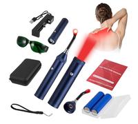 HuuppHip Red Light & Blue Light Device, 2 in 1 Infrared Light Flashlight, 5 LEDs 460nm, 630nm, 660nm, 850nm, and 940nm Near Infrared, USB Rechargeable Red Light Therapy Instrument Pen