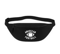 Huuraa Bum Bag American Football Ball Gift Crossbody Bag Black 2.5 liters American Football Ball Gift idea