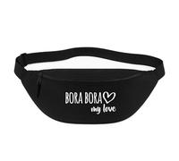 Huuraa Bum Bag Bora Bora My Love Gift Crossbody Bag Black 2.5 liters Bora Bora My Love Gift idea