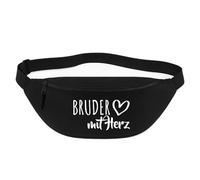 Huuraa Bum Bag Bruder mit Herz Gift Crossbody Bag Black 2.5 liters Bruder mit Herz Gift idea