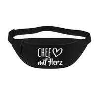 Huuraa Bum Bag Chef mit Herz Gift Crossbody Bag Black 2.5 liters Chef mit Herz Gift idea