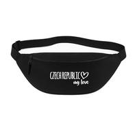Huuraa Bum Bag Czech Republic My Love Gift Crossbody Bag Black 2.5 liters Czech Republic My Love Gift idea