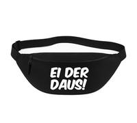 Huuraa Bum Bag Ei der Daus Schriftzug Gift Crossbody Bag Black 2.5 liters Ei der Daus Schriftzug Gift idea
