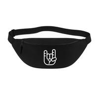 Huuraa Bum Bag French Fries Fork Gift Crossbody Bag Black 2.5 liters French Fries Fork Gift idea