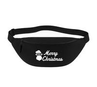 Huuraa Bum Bag Ho Ho Ho Santa Merry Christmas Gift Crossbody Bag Black 2.5 liters Ho Ho Ho Santa Merry Christmas Gift idea