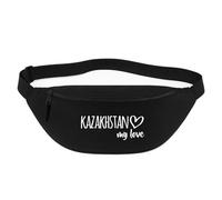 Huuraa Bum Bag Kazakhstan My Love Gift Crossbody Bag Black 2.5 liters Kazakhstan My Love Gift idea
