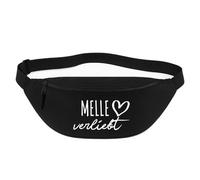 Huuraa Bum Bag Melle verliebt Gift Crossbody Bag Black 2.5 liters Melle verliebt Gift idea