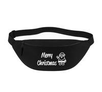 Huuraa Bum Bag Merry Christmas Weihnachtsmann Gift Crossbody Bag Black 2.5 liters Merry Christmas Weihnachtsmann Gift idea