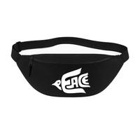 Huuraa Bum Bag Peace Dove of Peace Gift Crossbody Bag Black 2.5 liters Peace Dove of Peace Gift idea