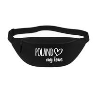 Huuraa Bum Bag Poland My Love Gift Crossbody Bag Black 2.5 liters Poland My Love Gift idea