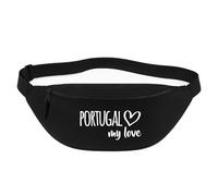 Huuraa Bum Bag Portugal My Love Gift Crossbody Bag Black 2.5 liters Portugal My Love Gift idea