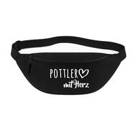 Huuraa Bum Bag Pottler mit Herz Gift Crossbody Bag Black 2.5 liters Pottler mit Herz Gift idea
