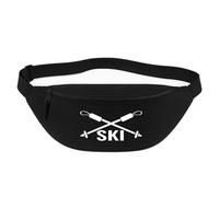 Huuraa Bum Bag Ski Gift Crossbody Bag Black 2.5 liters Ski Gift idea