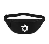 Huuraa Bum Bag Star of David Gift Crossbody Bag Black 2.5 liters Star of David Gift idea