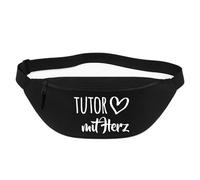 Huuraa Bum Bag Tutor mit Herz Gift Crossbody Bag Black 2.5 liters Tutor mit Herz Gift idea