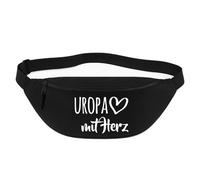 Huuraa Bum Bag Uropa mit Herz Gift Crossbody Bag Black 2.5 liters Uropa mit Herz Gift idea